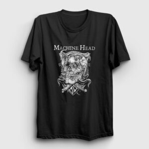 Skull Machine Head Tişört siyah