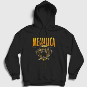 Skull Metallica Kapşonlu Sweatshirt siyah