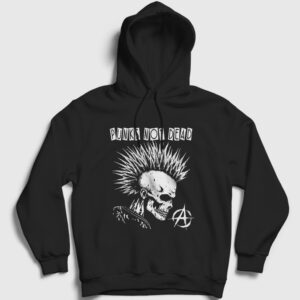 Skull Müzik Punks Not Dead Kapşonlu Sweatshirt