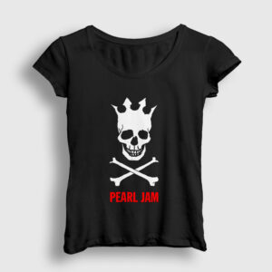 Skull Pearl Jam Kadın Tişört siyah