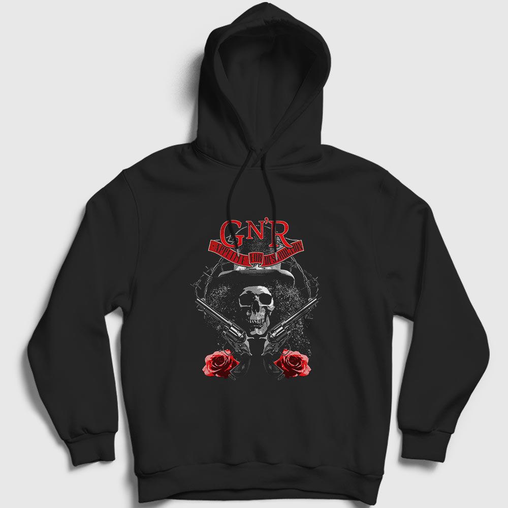 Skull Slash Guns N' Roses Kapşonlu Sweatshirt | Presmono