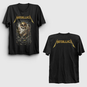 Skull Tutankhamun Metallica Sırt Baskılı Tişört