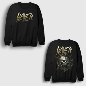 Skull V2 Slayer Sırt Baskılı Sweatshirt siyah