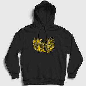 Skull Wu Tang Clan Kapşonlu Sweatshirt siyah