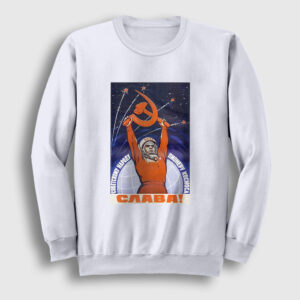 Slava CCCP Sovyetler Birliği Sweatshirt beyaz