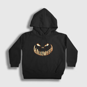 Smile Halloween Cadılar Bayramı Çocuk Kapşonlu Sweatshirt siyah