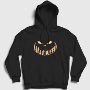 Smile Halloween Cadılar Bayramı Kapşonlu Sweatshirt siyah