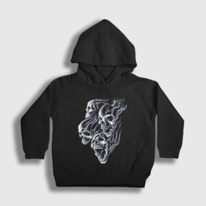 Smoke Skulls Duman Kurukafalar Çocuk Kapşonlu Sweatshirt siyah