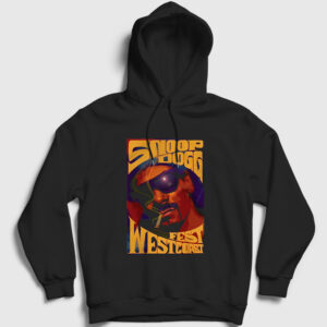 Snoop Dogg Fest Westcoast Kapşonlu Sweatshirt siyah