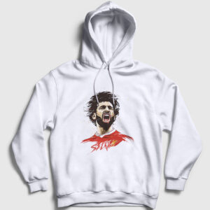 Soccer Futbol Mohamed Muhammed Salah Kapşonlu Sweatshirt beyaz