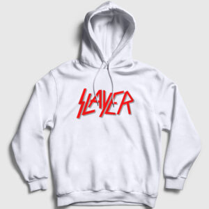 Solo Logo Slayer Kapşonlu Sweatshirt beyaz