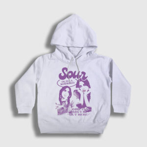 Sour Müzik Olivia Rodrigo Çocuk Kapşonlu Sweatshirt beyaz