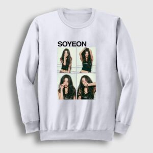 Soyeon Feel K-Pop g i-dle Sweatshirt Beyaz