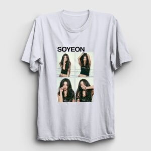 Soyeon Feel K-Pop g i-dle Tişört Beyaz