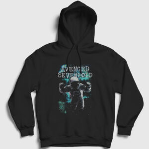 Space Avenged Sevenfold Kapşonlu Sweatshirt siyah