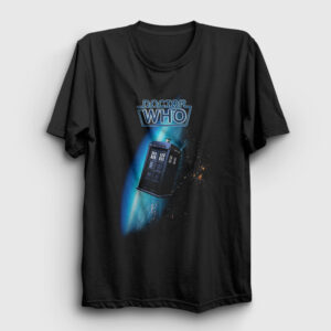 Space Tardis Doktor Dr Doctor Who Tişört siyah