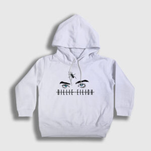 Spider Billie Eilish Çocuk Kapşonlu Sweatshirt beyaz