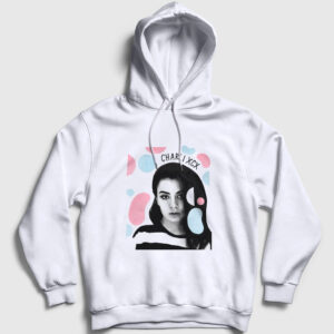 Spots Charli Xcx Kapşonlu Sweatshirt beyaz