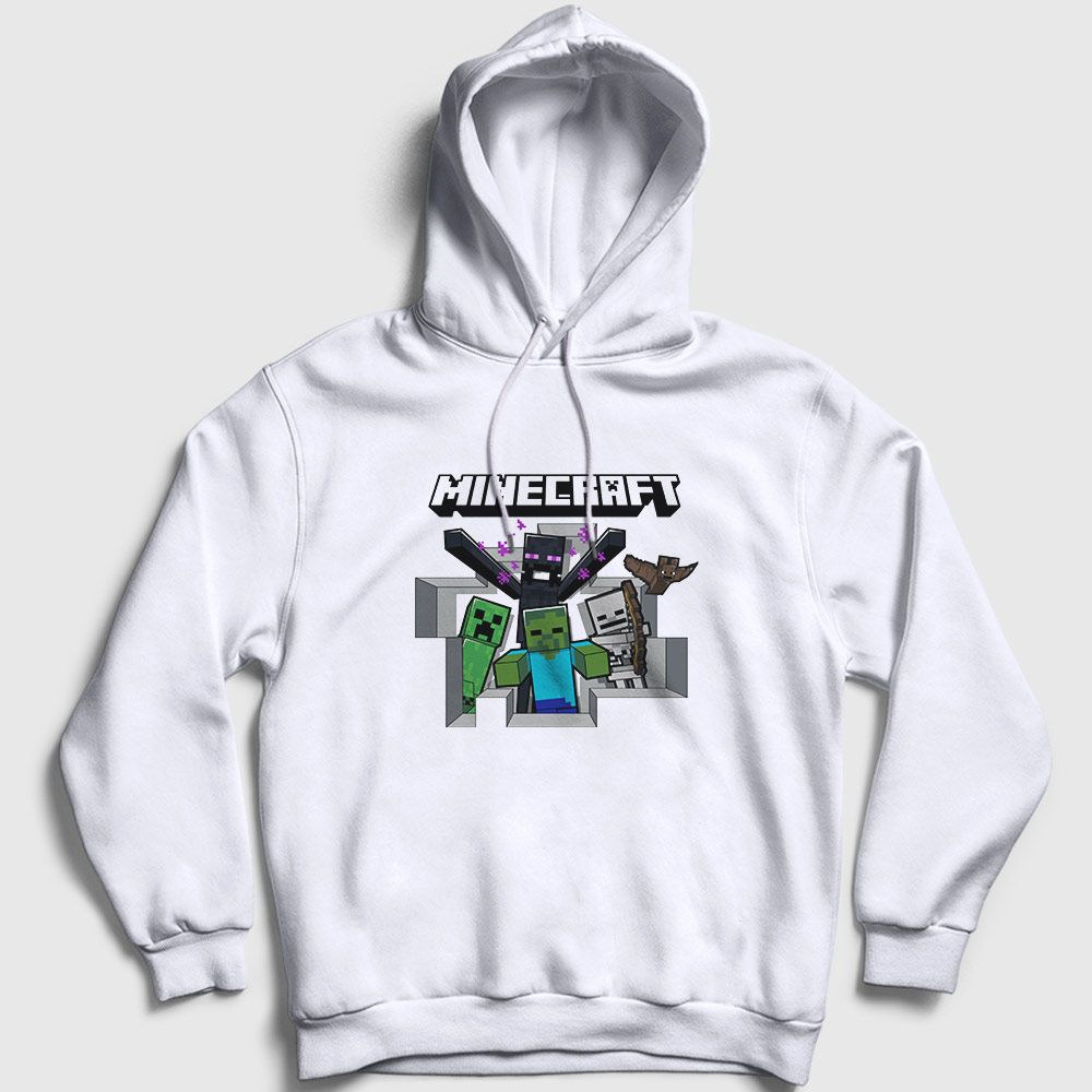 Squad Oyun Minecraft Kapşonlu Sweatshirt | Presmono