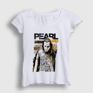 Star Pearl Jam Kadın Tişört beyaz