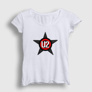 Star U2 Kadın Tişört beyaz