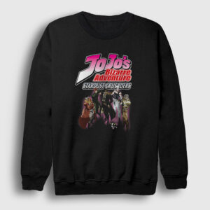 Stardust Crusaders Anime Jojo Sweatshirt siyah