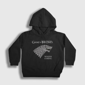 Stark Game Of Thrones Çocuk Kapşonlu Sweatshirt siyah