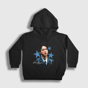 Stars Kim Seok Jin Bts Çocuk Kapşonlu Sweatshirt siyah