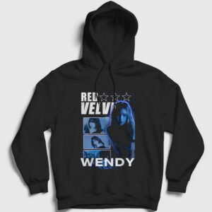 Stars Wendy Red Velvet Kapşonlu Sweatshirt siyah