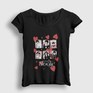 Steady Nct Wish Kadın Tişört siyah