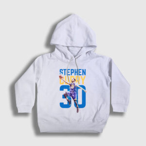 Stephen Curry Nba Basketbol Çocuk Kapşonlu Sweatshirt beyaz