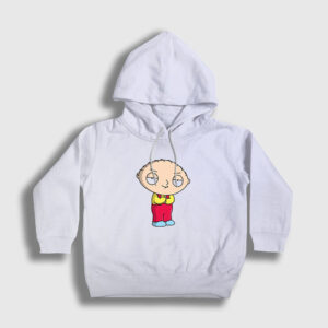 Stewie Griffin Family Guy Çocuk Kapşonlu Sweatshirt beyaz