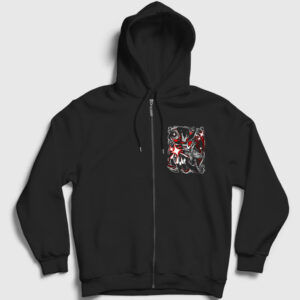 Stolas Helluva Hazbin Hotel Fermuarlı Kapşonlu Sweatshirt