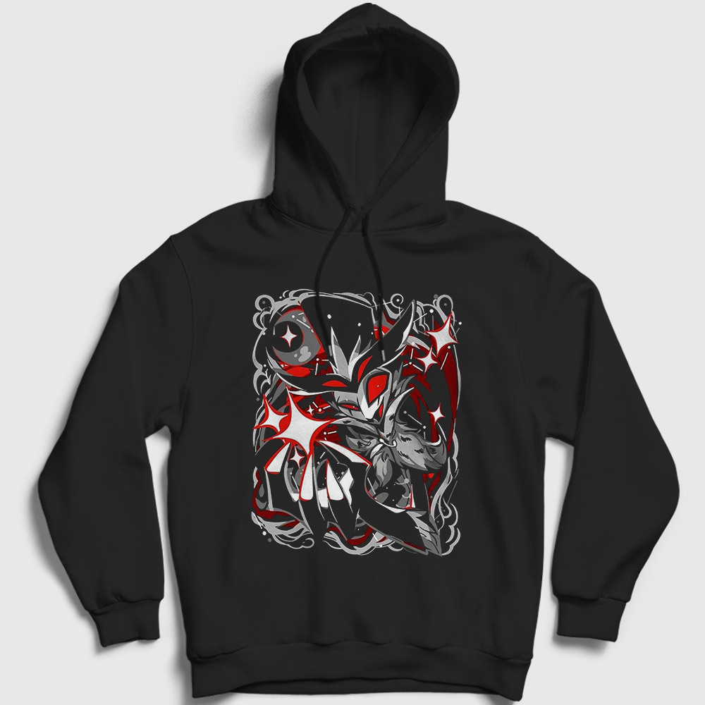 Stolas Helluva Hazbin Hotel Kapşonlu Sweatshirt Siyah