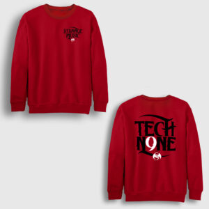 Strange Music Tech N9ne Sırt Baskılı Sweatshirt kırmızı