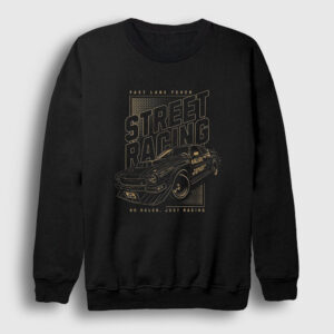 Street Racing Sokak Yarışı Araba Sweatshirt siyah