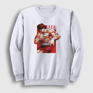 Strong V2 Anime Hanma Baki Sweatshirt beyaz