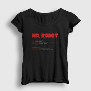 Sudo Hacker Mr Robot Kadın Tişört siyah