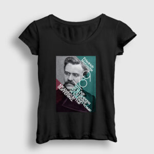 Suffering Filozof Felsefe Friedrich Nietzsche Kadın Tişört siyah