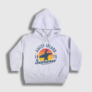 Summer Sörf Surf Surfing Çocuk Kapşonlu Sweatshirt beyaz