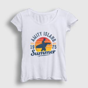 Summer Sörf Surf Surfing Kadın Tişört beyaz