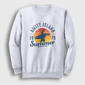 Summer Sörf Surf Surfing Sweatshirt beyaz