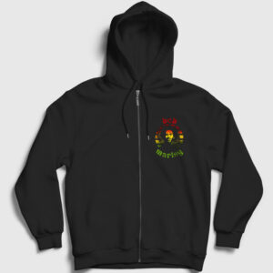 Sun Bob Marley Fermuarlı Kapşonlu Sweatshirt