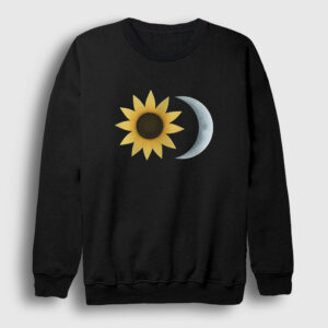 Sunflower Sun Moon Güneş Ay Sweatshirt siyah