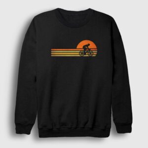 Sunset Biker Hediye Bisiklet Sweatshirt Siyah
