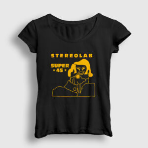 Super 45 Stereolab Kadın Tişört siyah