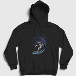 Surfer Astronaut Space Astronot Uzay Kapşonlu Sweatshirt