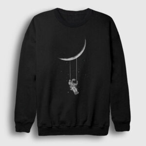 Swing Astronaut Space Astronot Uzay Sweatshirt siyah