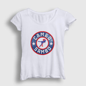 Symbol Ufc Mma Dövüşçü Sambo Kadın Tişört beyaz