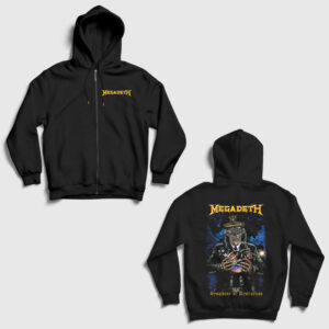 Symphony Of Destruction Megadeth Sırt Baskılı Fermuarlı Kapşonlu Sweatshirt